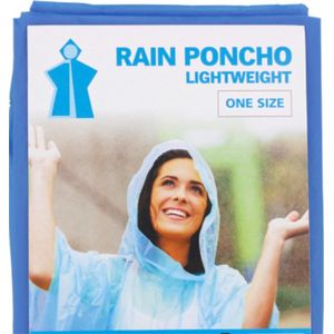 Poncho - Regen poncho - Regen jas - Licht gewicht - Beschermende kleding - Blauw - ONE SIZE - Rain Poncho - Ideaal voor op de fiets.