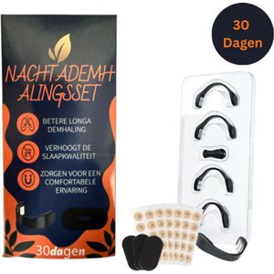 30 Dagen Neusademhaling Bundel – Magnetische Neusstrips & Mondtape met Gaatje – Stop Snurken, Slaap Beter & Meer Energie