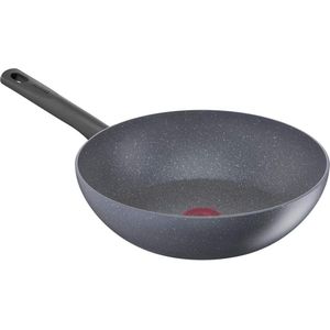 28 cm Wokpan 100% Veilige Mineralia + Coating - Extra Krasbestendig - Brede Inductiebodem - Geschikt voor Alle Warmtebronnen incl Inductie