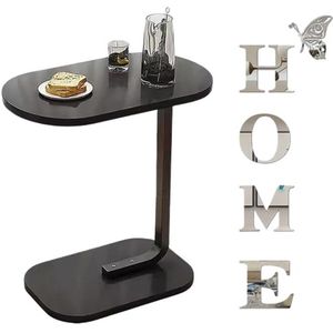 Home & Marker - Houten Bijzettafel & Home Muurdecoratie Letters - Koffietafel - Decoratie Letters - Sidetable Zwart - DESKICA + HOMEWALL