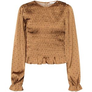 SisterS point Blouse Nix Ls10 19190 Cognac/dot Dames Maat - L
