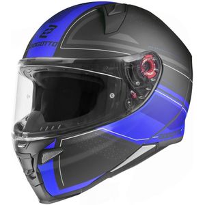 Bogotto FF110 Cinder Mat Zwart Blauw Integraalhelm - Maat XXL - Helm