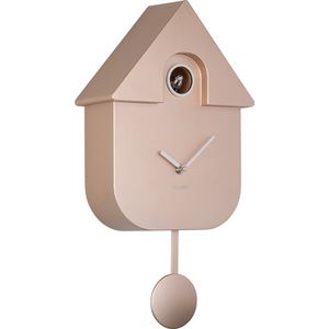 Karlsson Koekoeksklok Modern Cuckoo Metallic - Rosé goud - 21.5x8.5x41cm - Wandklok Scandinavisch