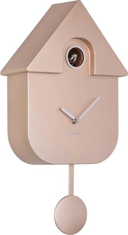 Karlsson Koekoeksklok Modern Cuckoo Metallic - Rosé goud - 21.5x8.5x41cm - Wandklok Scandinavisch