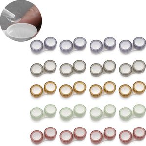 20 stuks Lenzenbakjes - Contactlenzen Doosje - Lenzendoosje - Contactlenzendoosje - Lenshouder - Contactlens - Lenzenbakje - Lenzenbakje - Lensdoosje - Handig voor onderweg - Opbergbakje lenzen - 5 kleuren