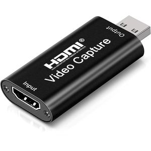 HDMI-adapter, Capture Card Audio/Video, 4 K1080p, USB-HDMI-adapter, Draagbare Kaart, Plug & Play Capture, voor Live Videostreaming, Video-opname of Live Uitzending