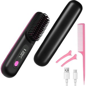 Solacis Draadloze stijlborstel - Stijlborstel - Elektrische haarborstel - Draadloze fohn - Draadloze haarborstel - Must have voor uw haar!