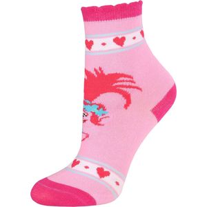 Roze kindersokken met TROLLS-patroon, OEKO-TEX gecertificeerd