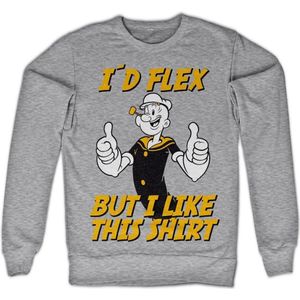 Popeye I'd Flex Sweatshirt Heather-Grey-S