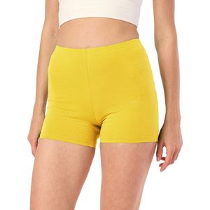 Merry Style MS-MS10-283-LE Dames Leggings - Sport - Vrijetijdsbroek - Kort - Viscose - Sporbroek - Yogabroek - Geel - XS