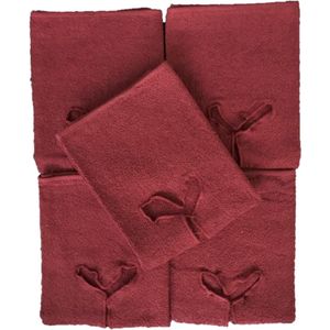 Bastix - Handdoek met neusgulp voor massagestoel, 5 stuks, bordeaux