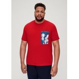 s.Oliver - Shirt - Donkerblauw - Ronde Hals - Halve Mouw - Normale Pasvorm