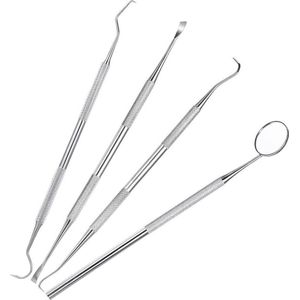 Finnacle - Tandverzorgingsset Compleet - Spiegeltje - Tandplakverwijderaar - Schraper - Metalen Tandenstoker