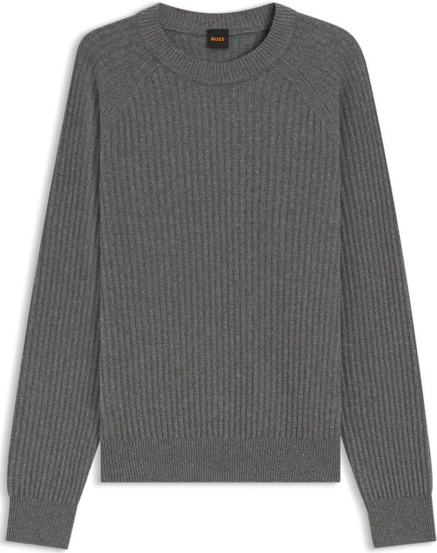 BOSS Orange - Regular Fit - Pullover - Effen - Wolmix