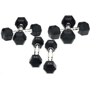 Hexa Dumbells - 2 x 7 kg - Zilver/Zwart