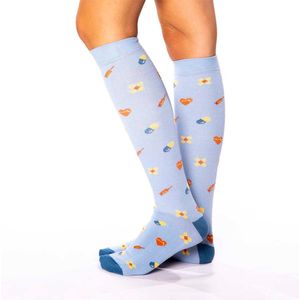 Compressiesokken Pillen - M-L - Compressiesokken Dames voor Verpleegkundigen - Leuke Print - Zorg - Compressiekousen - Sokken