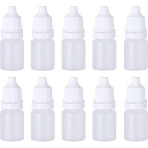 5 ml druppelflessen - flexibele knijpflessen met deksel - set van 10 stuks