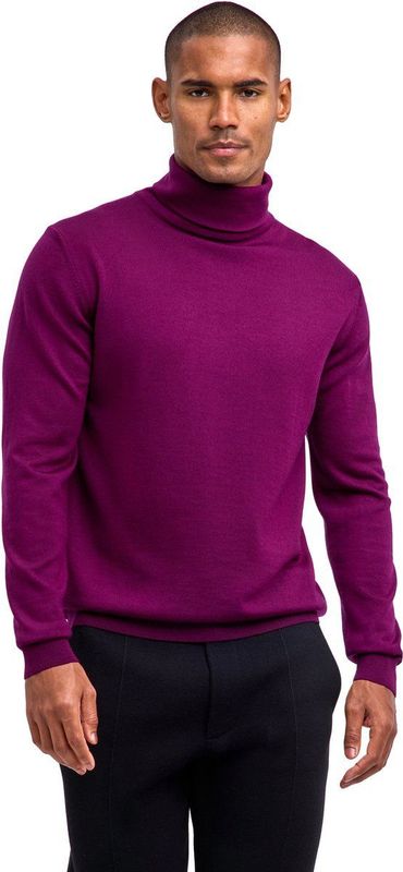 FALKE - Basic Roll Neck - Coltrui - Rood - Wol
