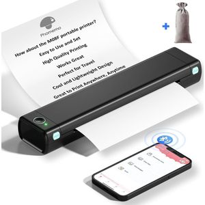 Phomemo - M08F - Draadloze Bluetooth Printer - A4 Formaat - Thermische Inktvrije Printer - Inclusief Beschermhoes