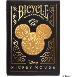 Bicycle Disney Mickey Black/Gold - Speelkaarten - Premium - Goud, Zwart - Poker - Mickey Mouse - Ultimate serie