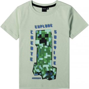 Minecraft T-shirt - Mint groen. Maat 116 cm / 6 jaar.