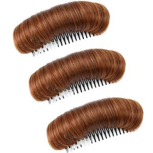 Inovra - Innovatief 3-delige set Haarknot Haarclip - Volume Verhogend - Styling Tool - Lichtbruin