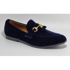 STARLITE - Heren Schoenen - Heren Loafers - Heren Instappers - Suède - Blauw - Maat 43