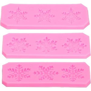 Snowflake Silicone Chocolate Molds 5 Different Shapes - No Viscous Design - Easy to Clean - Ideal for DIY and Cake Decoration