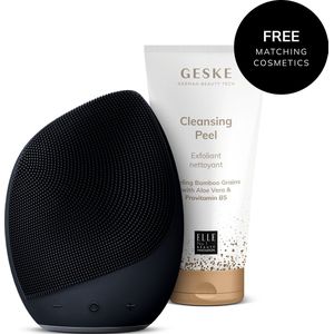 GESKE | SmartAppGuided™ Sonic Gezichtsborstel | 5 in 1 | Farbe: Zwart + Gratis cosmetica
