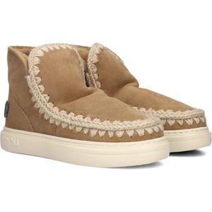 Mou Eskimo Sneaker Bold Glitter Logo Laarzen - Suède - Dames - Cognac - Maat 38