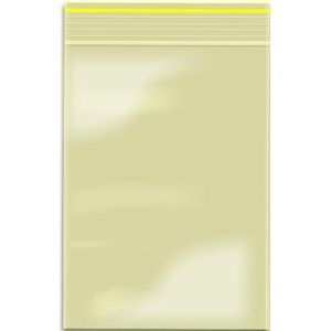 100x Gripzakjes 55 x 65 mm Yellow Tinted/ Geel Tint Gekleurd 90 MICRON DIK ZWARE KWALITEIT