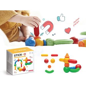 Stick-O Basic Set - 10 onderdelen - magnetisch speelgoed - speelgoed 1 jaar - peuter speelgoed jongens en meisjes - baby speelgoed - speelgoed jongens 2 jaar