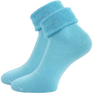 Thermo Huissok - Katoen - Naadloos - Warme sokken - Zachte sokken - Blauw - One size (36-40)