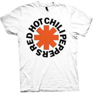 Red Hot Chili Peppers - Red Asterisk Heren T-shirt - S - Wit