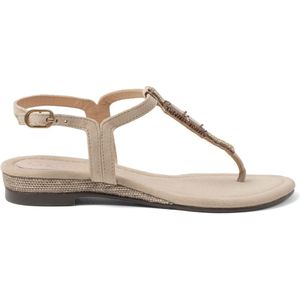 Lazamani - Brienda Dames Sandalen Suede Biscuit - Maat 39