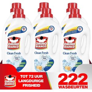Omino Bianco - Clean Fresh - Vloeibaar Wasmiddel - Geconcentreerd - 6 x 1.48 L