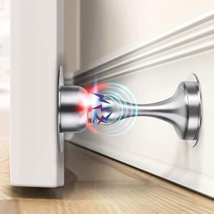 Magnetische deurstop voor vloerplinten - deurstopper vloerdeur - patio buiten - zelfklevende deurstopper - zware metalen deurstop - wandgemonteerde deurstop - buiten - magnetische deurhouder - 2 stuks deurstopper buiten
