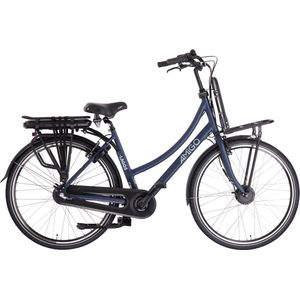 AMIGO E-Lagos T2 Elektrische Fiets - E-bike 28 Inch - 50 cm - Damesfiets - 3 Versnellingen - V-Brakes - 536 Wh - Matblauw