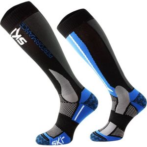 Comodo Skisokken Polyamide SKIUL - Zwart/Blauw - Maat 35-38