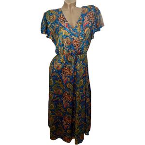 Dames Middellange Zomerjurk / Strandjurk 1515 Maat - S Blauw