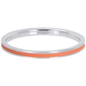 IXXXI jewelry Vulring Line Coral zilverkleurig 2 mm - maat 19