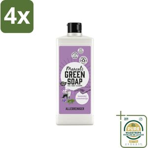 Marcel's Green Soap - Allesreiniger - Lavendel & Rozemarijn - Natuurlijk & effectief - 750 ml - Voordeelverpakking - 4 stuks - Lavendel - Rozemarijn
