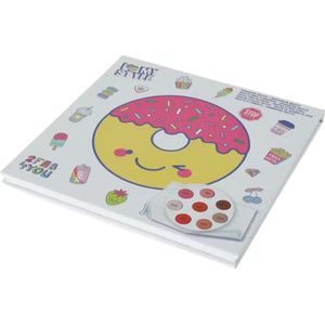 Donut oogschaduw palet - 8 Kleuren - Spiegel - Oogschaduw palette - Roze - Rood - 6+ - Make up - Kinderen - Opmaken
