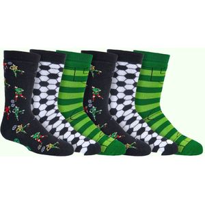 Kindersokken | huissokken | antislip | vrolijke sokken | badstof sokjes | per 6 paar | thema: voetbal