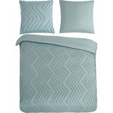 Pure - Zigzag Dekbedovertrek - Groen - Microfiber