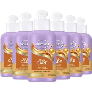 Andrélon - Oil & Care - Leave-in Haarcrème - 6 x 200 ml
