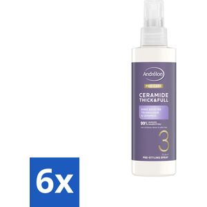 Andrélon – Leave-In Spray – Pro Care Ceramide Thick & Full – 200 ml - Voordeelverpakking - 6 stuks