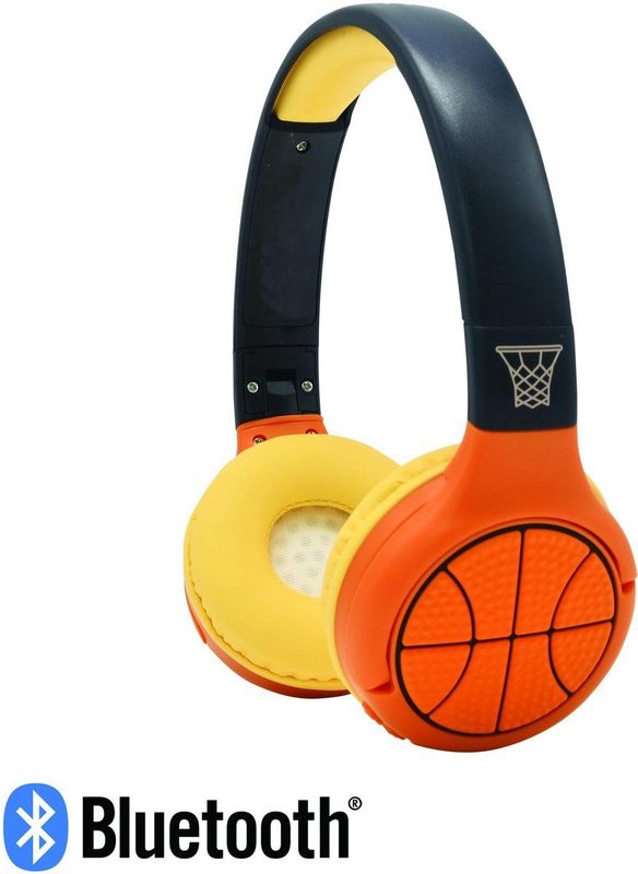 Lexibook - HPBT010BA - Bluetooth Hoofdtelefoon - Oranje - 2-in-1 met Microfoon, Plegbare en Verstelbare