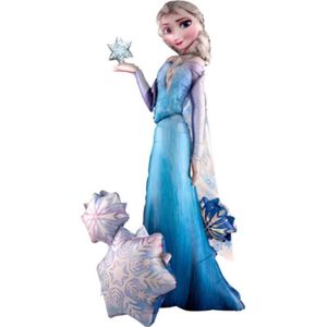 Loha-party®Frozen Thema Verjaardag Versiering ballonen -3D Elsa Ballon-Elsa pop ballon-XXL Elsa- Sneeuwkoningin-Feestpakket in Frozen Thema-Folie ballonnen-Airwalker