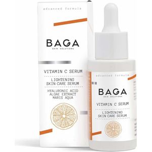 Baga Skin Vitamine C Serum - Verlichtend Huidverzorging Serum - Oppepper voor Vermoeide Huid - Stimuleert de aanmaak van Collageen - Remt de Pigmentproductie - Vermindert fijne Lijntjes en Rimpels - Antioxiderende Werking